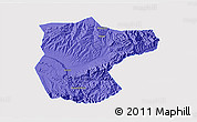 Political 3D Map of Lantian, single color outside