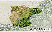 Satellite 3D Map of Lantian, lighten