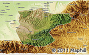 Satellite 3D Map of Lantian, physical outside