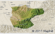 Satellite 3D Map of Lantian, shaded relief outside