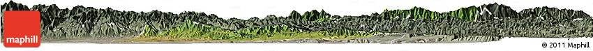 Satellite Horizon Map of Lantian, semi-desaturated