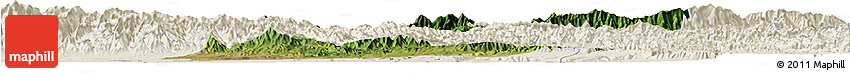 Satellite Horizon Map of Lantian, shaded relief outside
