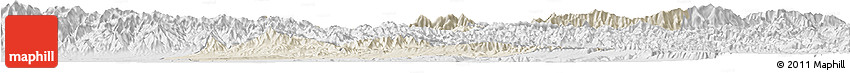 Shaded Relief Horizon Map of Lantian, lighten, desaturated Shaded Relief Horizon Map of Lantian, lighten, desaturated