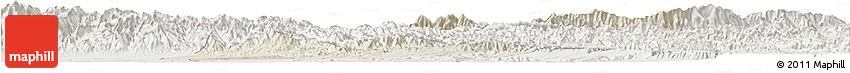 Shaded Relief Horizon Map of Lantian, lighten Shaded Relief Horizon Map of Lantian, lighten