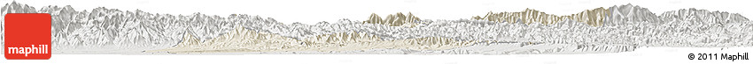 Shaded Relief Horizon Map of Lantian, lighten, semi-desaturated Shaded Relief Horizon Map of Lantian, lighten, semi-desaturated
