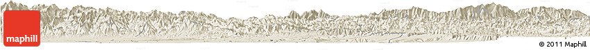 Shaded Relief Horizon Map of Lantian