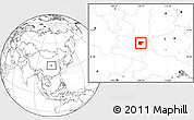 Blank Location Map of Lantian