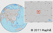 Gray Location Map of Lantian