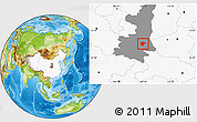 Physical Location Map of Lantian, highlighted country, highlighted parent region