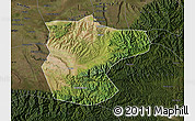 Satellite Map of Lantian, darken