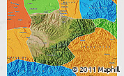 Satellite Map of Lantian, political outside