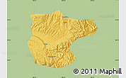 Savanna Style Map of Lantian, single color outside