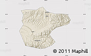 Shaded Relief Map of Lantian, cropped outside