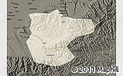 Shaded Relief Map of Lantian, darken