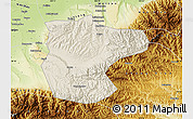Shaded Relief Map of Lantian, physical outside