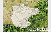 Shaded Relief Map of Lantian, satellite outside