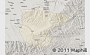 Shaded Relief Map of Lantian, semi-desaturated