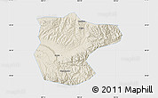 Shaded Relief Map of Lantian, single color outside