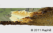 Physical Panoramic Map of Lantian, darken