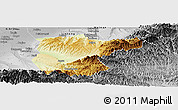 Physical Panoramic Map of Lantian, desaturated