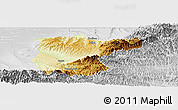 Physical Panoramic Map of Lantian, lighten, desaturated