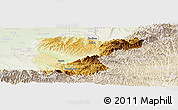 Physical Panoramic Map of Lantian, lighten