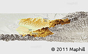 Physical Panoramic Map of Lantian, lighten, semi-desaturated