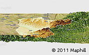 Physical Panoramic Map of Lantian, satellite outside