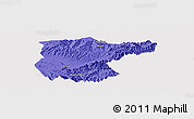 Political Panoramic Map of Lantian, cropped outside