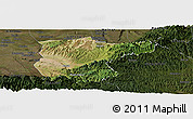 Satellite Panoramic Map of Lantian, darken