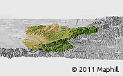 Satellite Panoramic Map of Lantian, lighten, desaturated