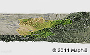Satellite Panoramic Map of Lantian, semi-desaturated