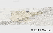 Shaded Relief Panoramic Map of Lantian, lighten