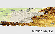 Shaded Relief Panoramic Map of Lantian, physical outside