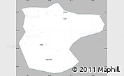 Gray Simple Map of Lantian, single color outside