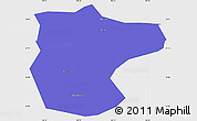 Political Simple Map of Lantian, single color outside