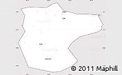 Silver Style Simple Map of Lantian, cropped outside
