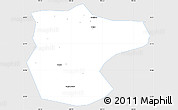 Silver Style Simple Map of Lantian, single color outside