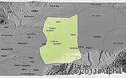 Physical 3D Map of Lintong, darken, desaturated
