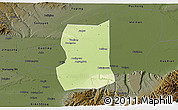 Physical 3D Map of Lintong, darken