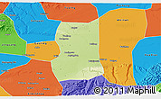 Physical 3D Map of Lintong, political outside