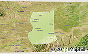 Physical 3D Map of Lintong, satellite outside