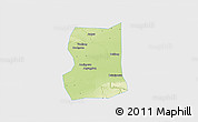 Physical 3D Map of Lintong, single color outside