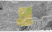 Satellite 3D Map of Lintong, desaturated