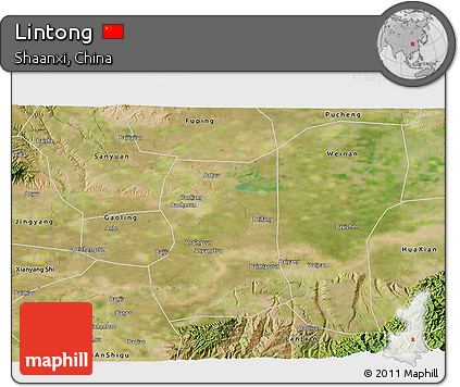 Satellite 3D Map of Lintong