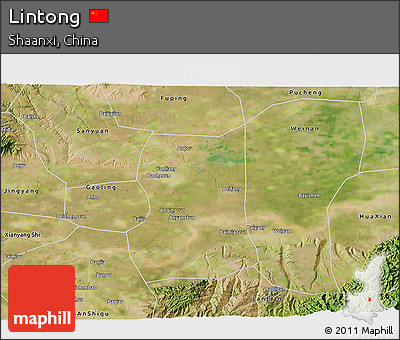 Satellite 3D Map of Lintong