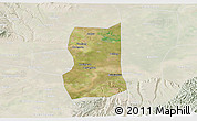 Satellite 3D Map of Lintong, lighten