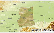 Satellite 3D Map of Lintong, physical outside
