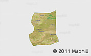 Satellite 3D Map of Lintong, single color outside