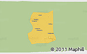 Savanna Style 3D Map of Lintong, single color outside
